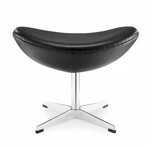 Egg Chair with stool in leather - sparkledecor.com