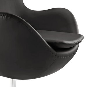 Egg Chair with stool in leather - sparkledecor.com