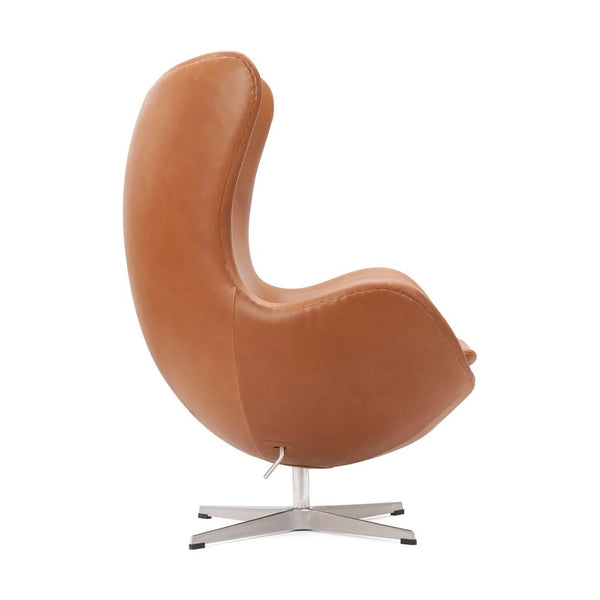 brown egg chair with stool - sparkledecor.com