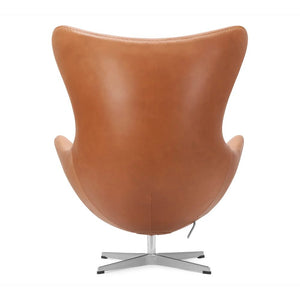 egg chair in genuine leather - sparkledecor.com